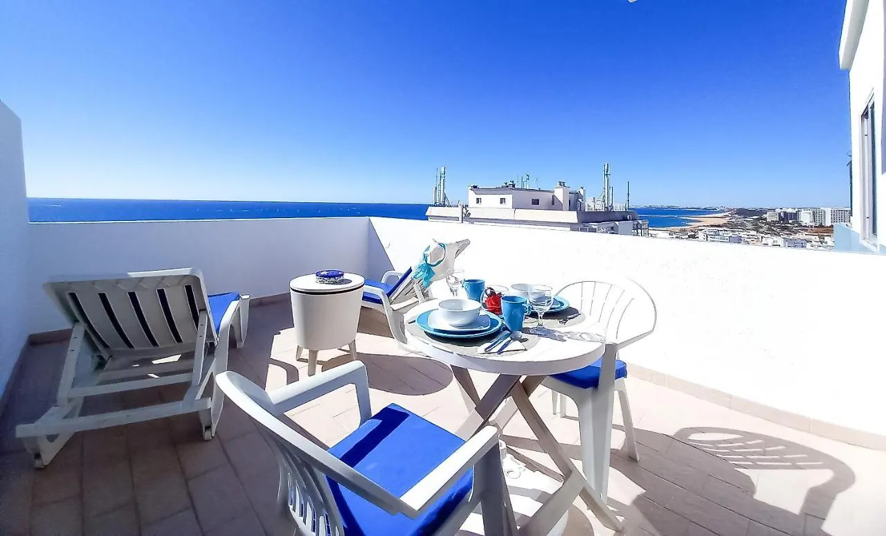 Mira Atlântico 13- Terraço Com Vista Mar e Cidade, Wifi, 80mt Praia Quarteira Apartamento